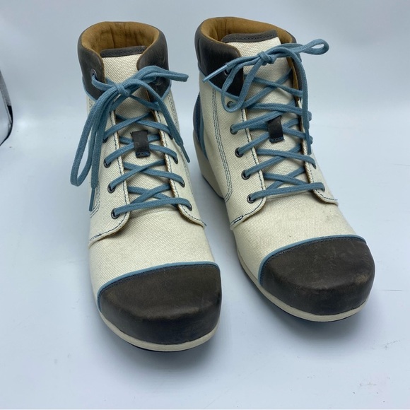 Rocky 4EurSole wedge Canvas Cream Rococo Forte Boot - Picture 2 of 13